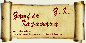 Zamfir Kozomara vizit kartica